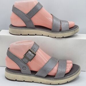 Timerland Bailey Park Gray Leather Sandals Size 6